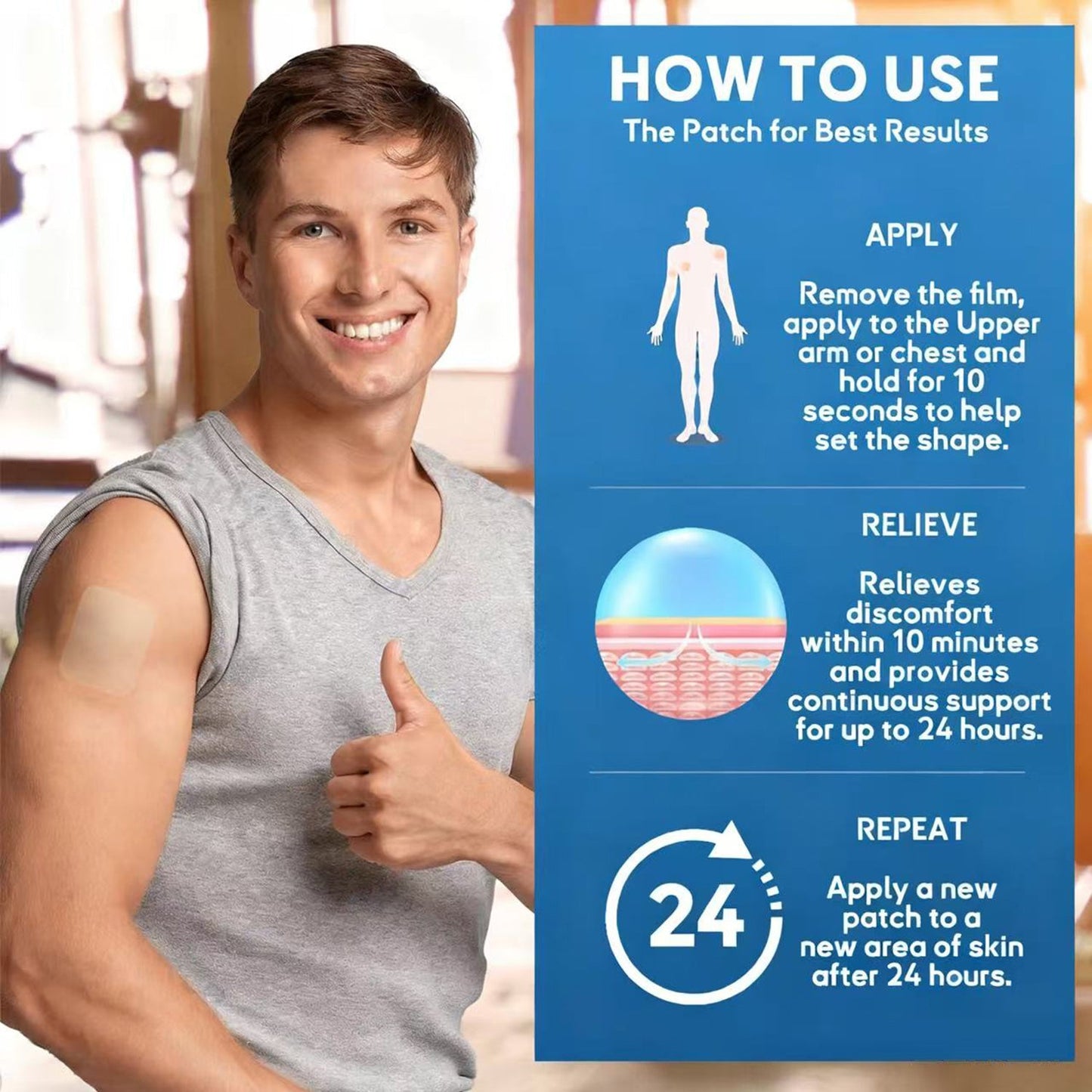 DoubleNano COPD Relief Patch (💝 Cough, wheezing, shortness of breath, sputum, stuffy nose, bronchitis, bronchitis, allergy symptoms, lung discomfort🫁)