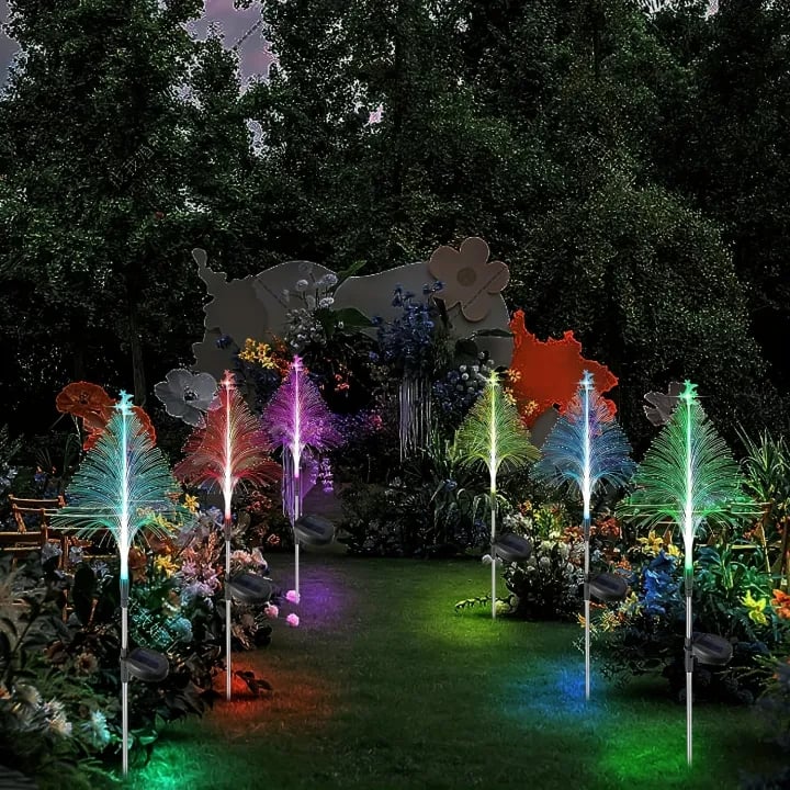 🎅Christmas Hot Sale 50%OFF 🤩🎄7 Color Changing Solar Christmas Trees Lights