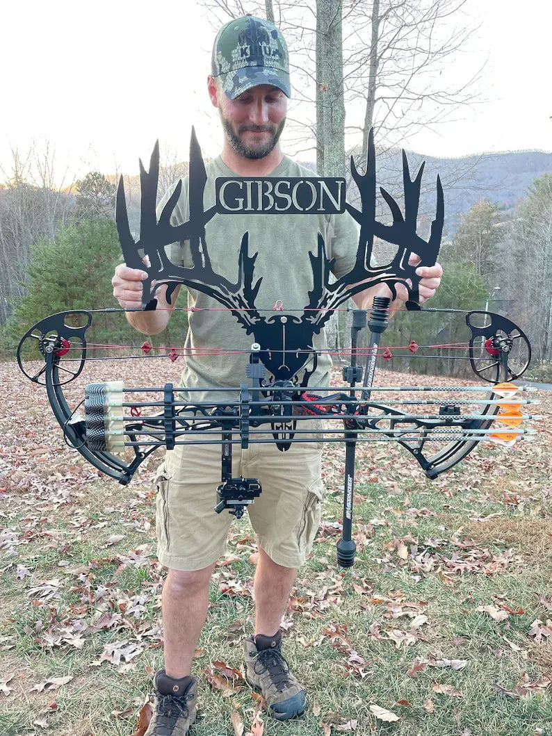 Personalized Metal Deer Skull Rack