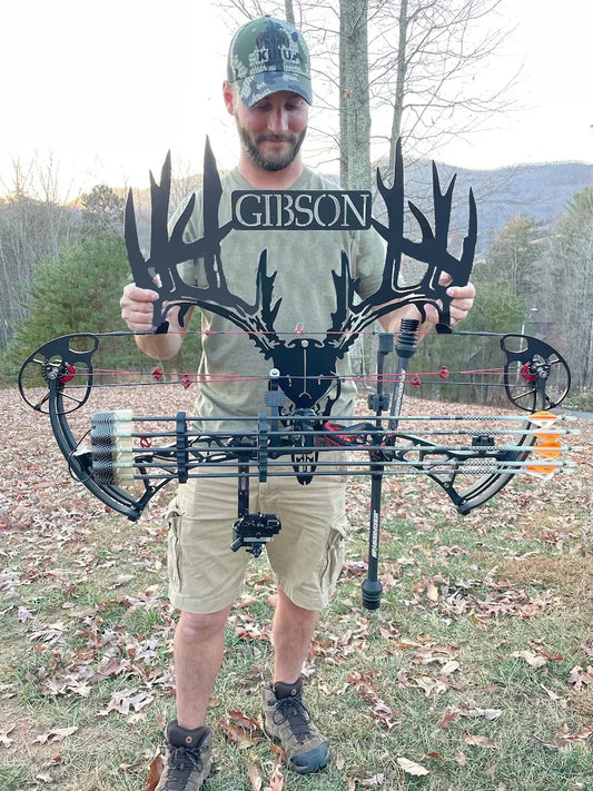 Personalized Metal Deer Skull Rack