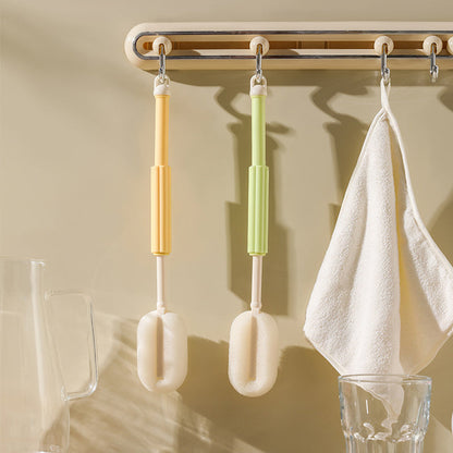 Rotating Cup Brush, Includes Straw Brush for Water Bottles, Mugs, Wine Glasses