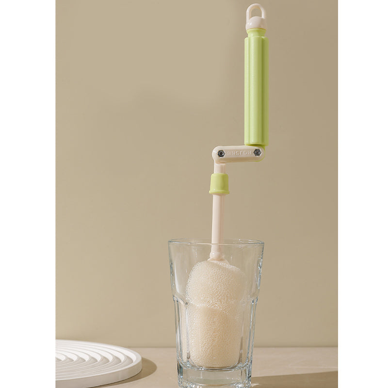 Rotating Cup Brush, Includes Straw Brush for Water Bottles, Mugs, Wine Glasses
