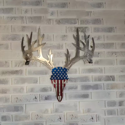 🔥Christmas gift 🎁Metal Deer Head Wall Hanging with Bow and Arrow Gun Rack