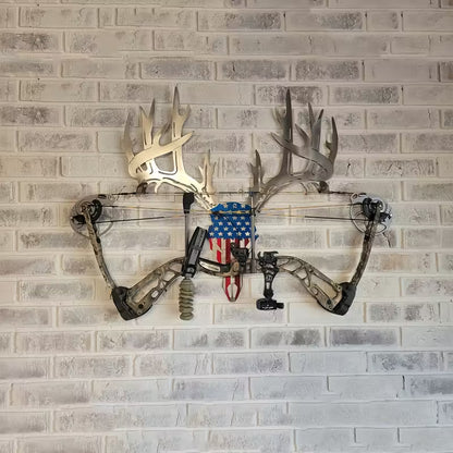 🔥Christmas gift 🎁Metal Deer Head Wall Hanging with Bow and Arrow Gun Rack