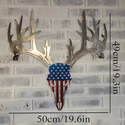 🔥Christmas gift 🎁Metal Deer Head Wall Hanging with Bow and Arrow Gun Rack