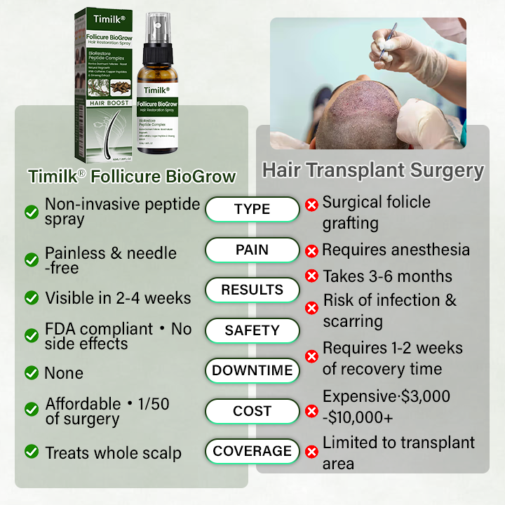 Follicure BioGrow Hair Restoration Spray ( Reawaken Your Roots. Regrow Naturally. ✨ Clinically Proven Hair Regrowth Within 4 Weeks ✨)