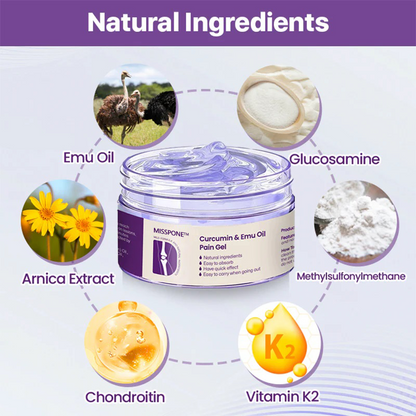 Curcumin & Emu Oil Pain Gel – 🏥Backed by US Osteopathic Experts