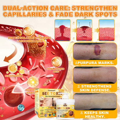 🐝🔥FDA Approved|BEE toxin Skin Restoration Cream (Anti-aging, Hydrating, Skin Repair, Even Tone, Acne and Dark Spot Treatment, Wart and Mole Removal, Psoriasis Relief)