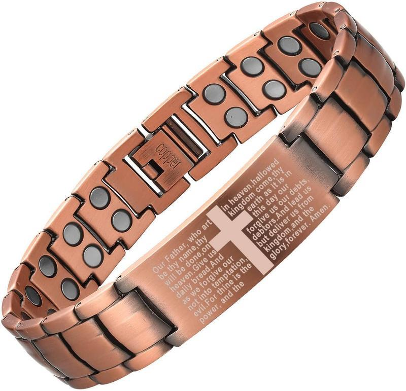✝️God’s Blessing Copper Magnetic Bracelet — Relieve fatigue and promote blood circulation
