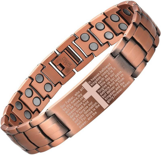 ✝️God’s Blessing Copper Magnetic Bracelet — Relieve fatigue and promote blood circulation