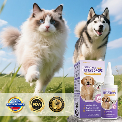 NanoCare Pet Eye Drops  👩‍⚕️ FDA Approved | Relieves Conjunctivitis, Dry Eyes, Cataracts & Keratitis 🐶🐱