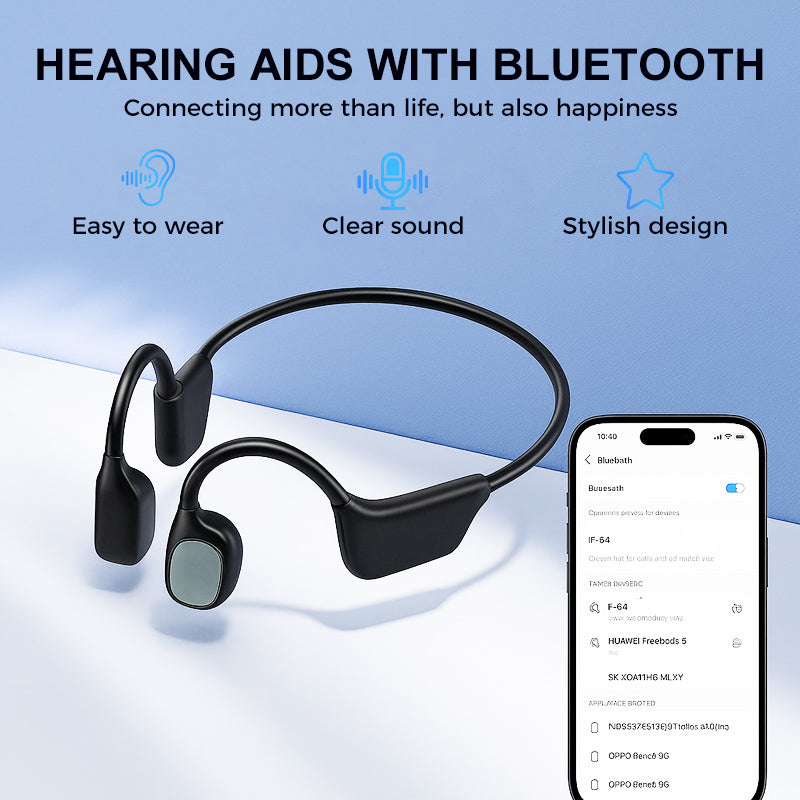 Feel the Joy. Shop the Season 💖 🔥Bone Conduction Smart Hearing Aid Bluetooth Earphones