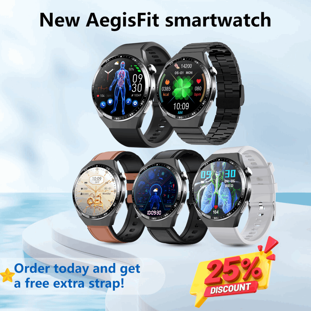 🔥Last day:50% off🔥Detection Smartwatch with Advanced ECG + Blood Pressure + Blood Glucose + Uric Acid + Activity Tracking + Emergency SOS