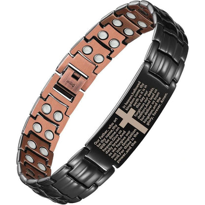 ✝️God’s Blessing Copper Magnetic Bracelet — Relieve fatigue and promote blood circulation