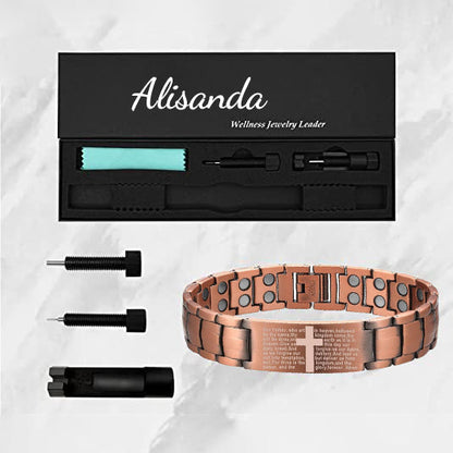 ✝️God’s Blessing Copper Magnetic Bracelet — Relieve fatigue and promote blood circulation