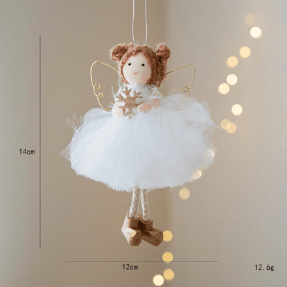 Handmade White-Gold Angels for Peace & Light