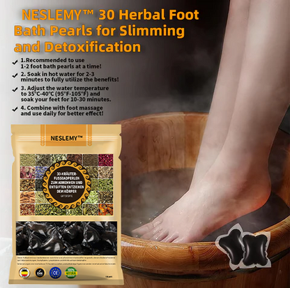 🔥30-Herb Slimming & Detox Foot Bath Beads-🦵👩‍⚕️(LANA Certification, Lymphatic Association of America)