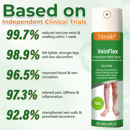 VeinFlex Magnesium Relief Spray 🔥 FDA Certified (Clinically Proven Relief for Leg Swelling, Poor Circulation & Varicose Veins 🩺)