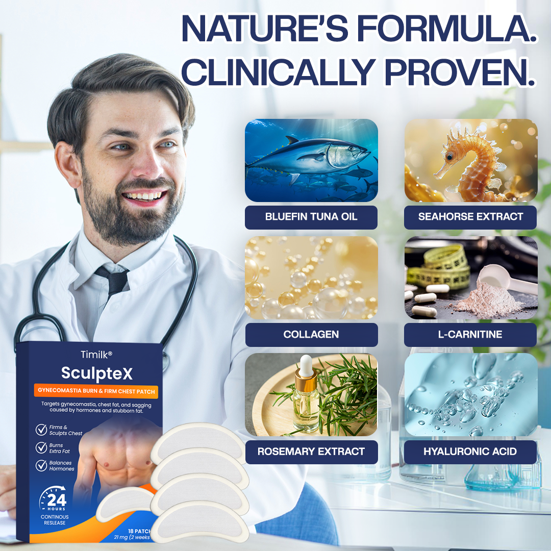 SculptXX Gynecomastia Burn & Firm Chest Patch