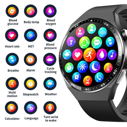 🔥Last day:50% off🔥Detection Smartwatch with Advanced ECG + Blood Pressure + Blood Glucose + Uric Acid + Activity Tracking + Emergency SOS