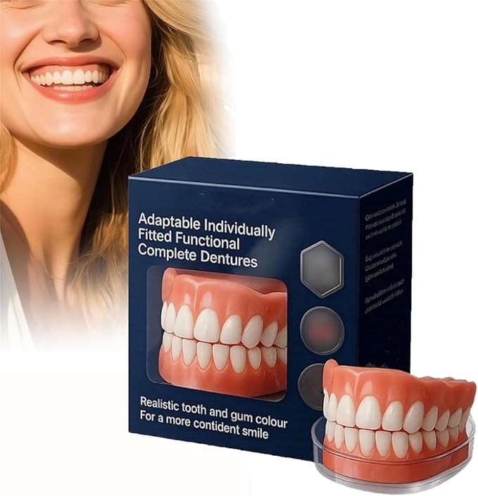 Made and Shipped from 🇬🇧 Adaptable Custom-Fit Functional Complete Dentures