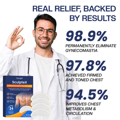 SculptXX Gynecomastia Burn & Firm Chest Patch