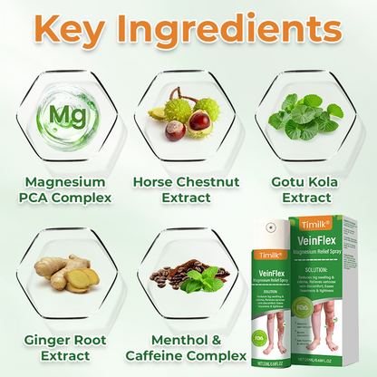 VeinFlex Magnesium Relief Spray 🔥 FDA Certified (Clinically Proven Relief for Leg Swelling, Poor Circulation & Varicose Veins 🩺)