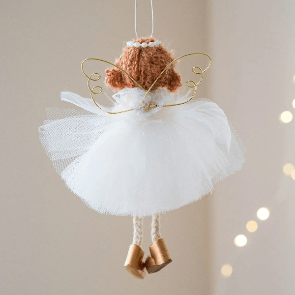 Handmade White-Gold Angels for Peace & Light