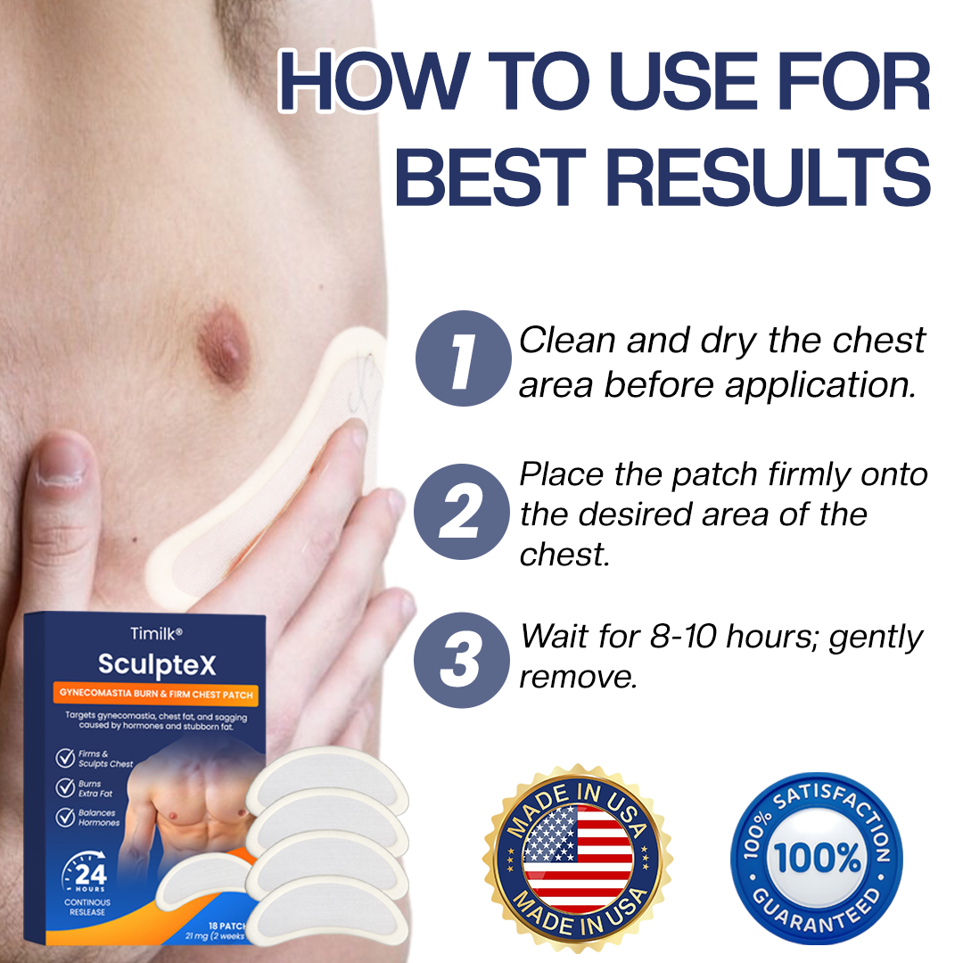 SculptXX Gynecomastia Burn & Firm Chest Patch