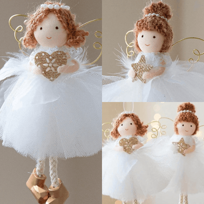 Handmade White-Gold Angels for Peace & Light