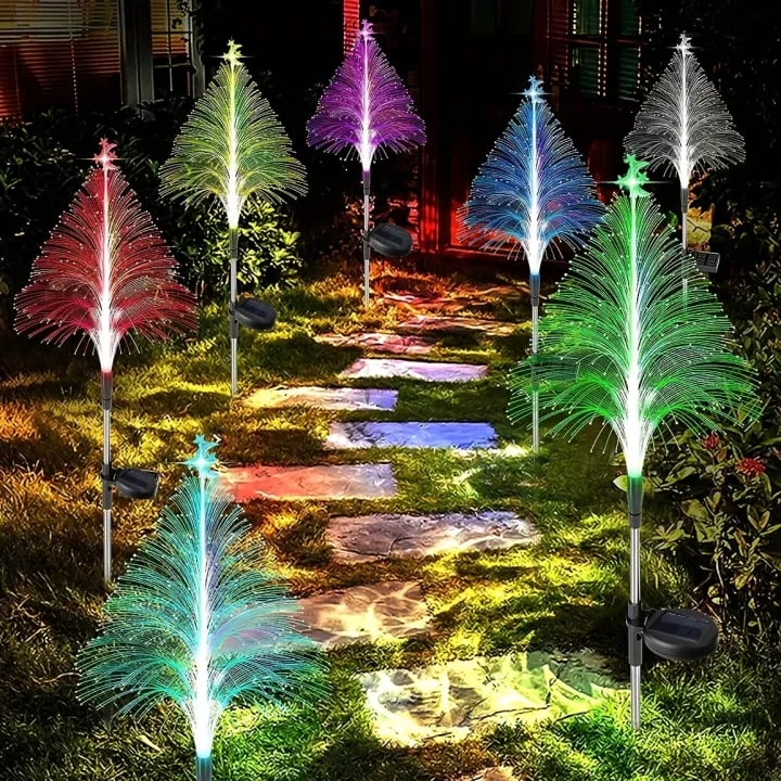 🎅Christmas Hot Sale 50%OFF 🤩🎄7 Color Changing Solar Christmas Trees Lights