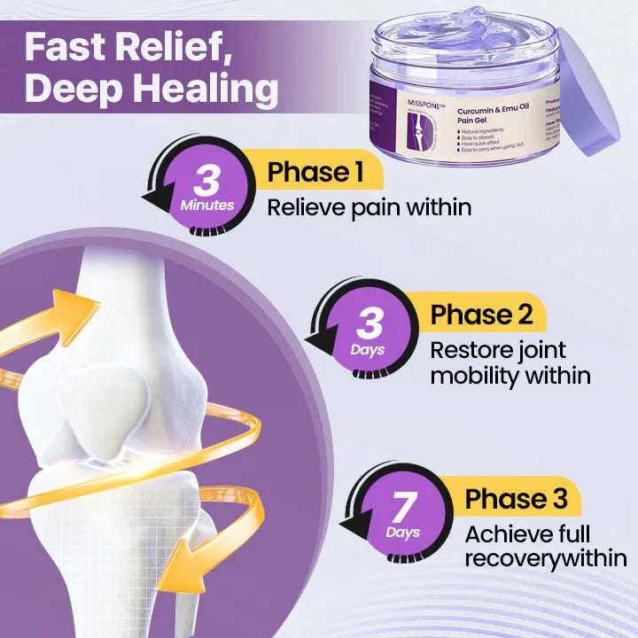 Curcumin & Emu Oil Pain Gel – 🏥Backed by US Osteopathic Experts