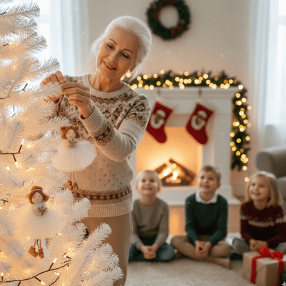 Handmade White-Gold Angels for Peace & Light