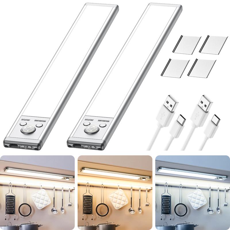 Bigger Battery Under Cabinet Light-3-Color Dimmable LED Closet Light