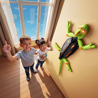 🔥 Wall Crawler Gecko - LED RC Toy for Indoor Family Fun & Prank Gifts