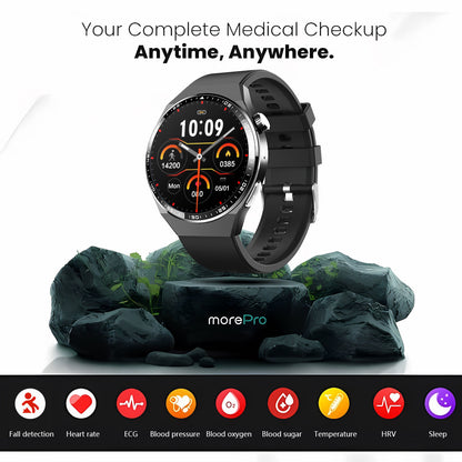 🔥Last day:50% off🔥Detection Smartwatch with Advanced ECG + Blood Pressure + Blood Glucose + Uric Acid + Activity Tracking + Emergency SOS