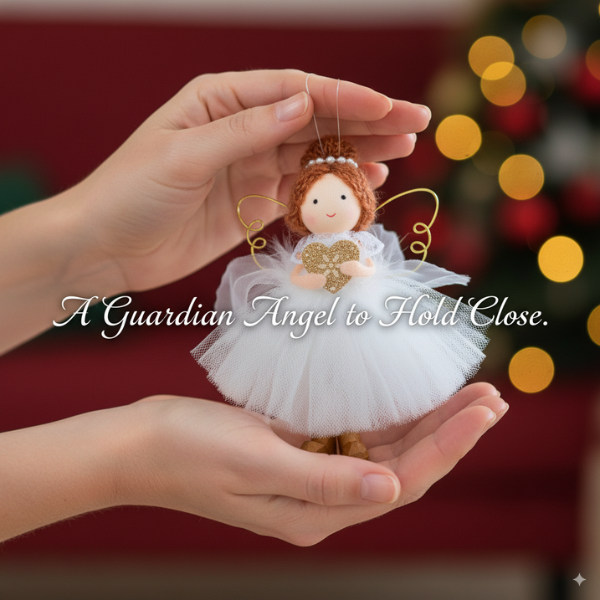 Handmade White-Gold Angels for Peace & Light