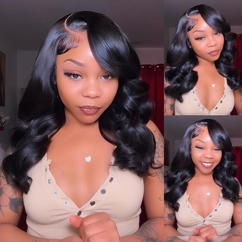 🔥Final 3 Hours: 50%OFF🔥Density Side Part Glueless LayerCut Wig 6x8 Lace Closure Wig Body Wave Pre Cut Pre Bleached Ready Go Wigs