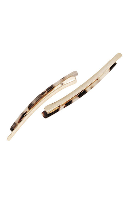 Bobby Pin Pair on Gold Wire - Classic