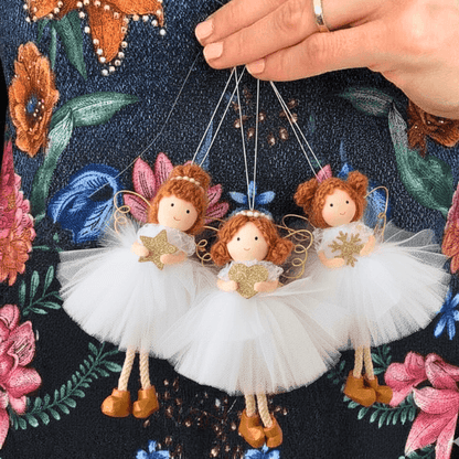 Handmade White-Gold Angels for Peace & Light