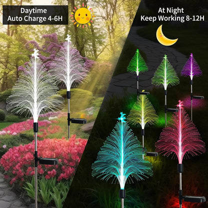🎅Christmas Hot Sale 50%OFF 🤩🎄7 Color Changing Solar Christmas Trees Lights