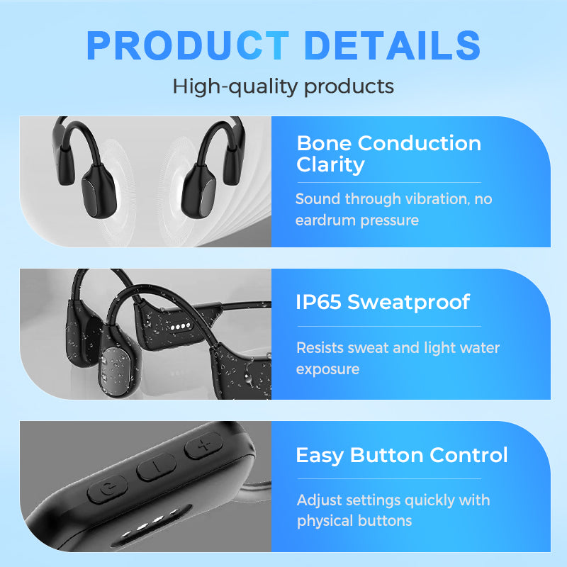 Feel the Joy. Shop the Season 💖 🔥Bone Conduction Smart Hearing Aid Bluetooth Earphones