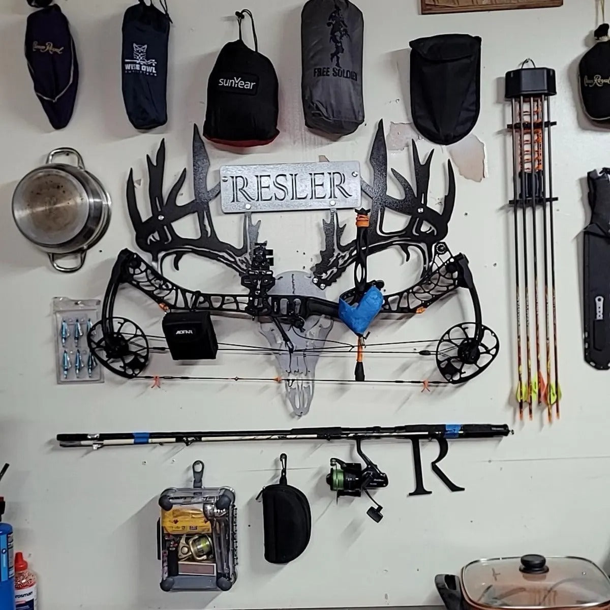 Personalized Metal Deer Skull Rack