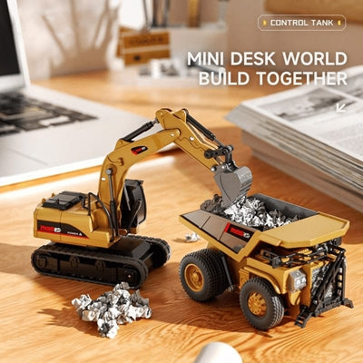 🚜 1/64 Premium Alloy Mini RC Construction Set – Forklift, Excavator u0026 Dump Truck (FREE Shipping Today Only)